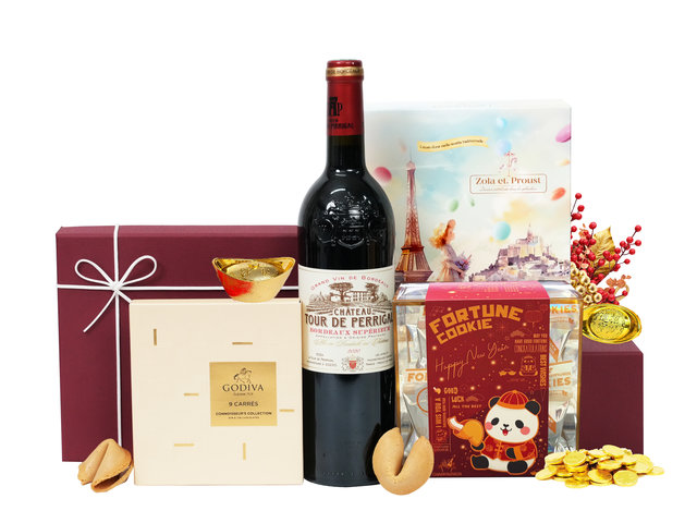 CNY Gift Hamper - Good Luck and Happy New Year Food and Wine Gift Hampers FH245  - CH21205B7 Photo